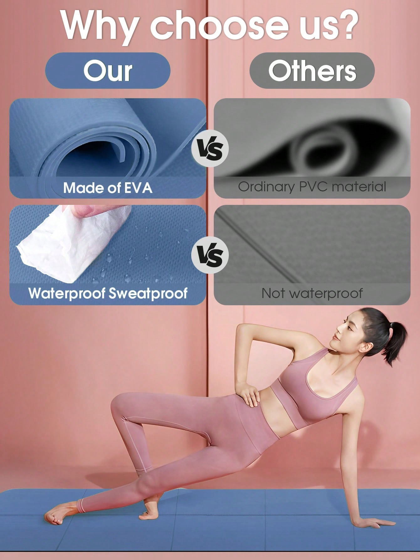 Katlanabilir Yoga Matı Koyu Ma - Pilates Yoga Matte incelemesi ve fiyatı